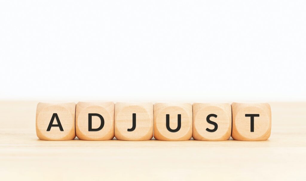 Adjust word on wooden blocks