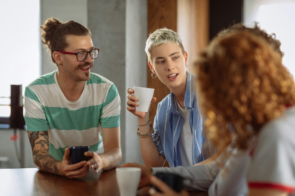 Coffee and conversation always go well together